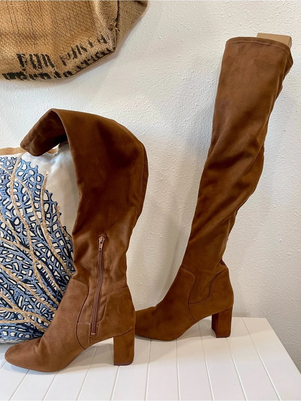Nine West Xerafinao brown over-the-knee faux suede boots Size 8M